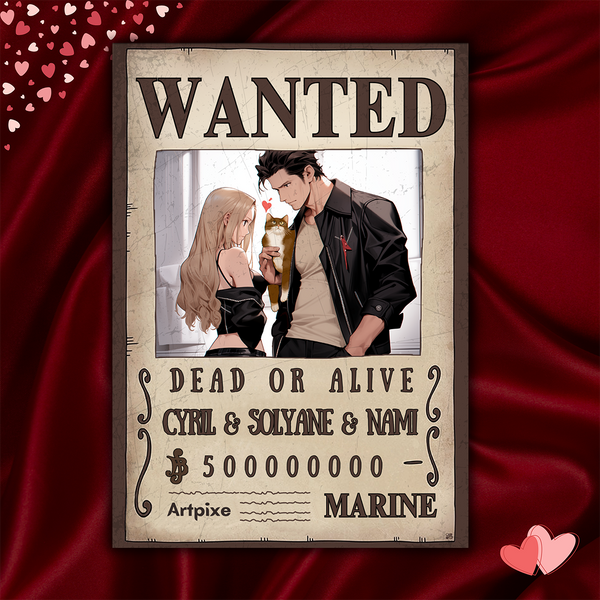 Regalo di San Valentino Ritratto personalizzato Manga